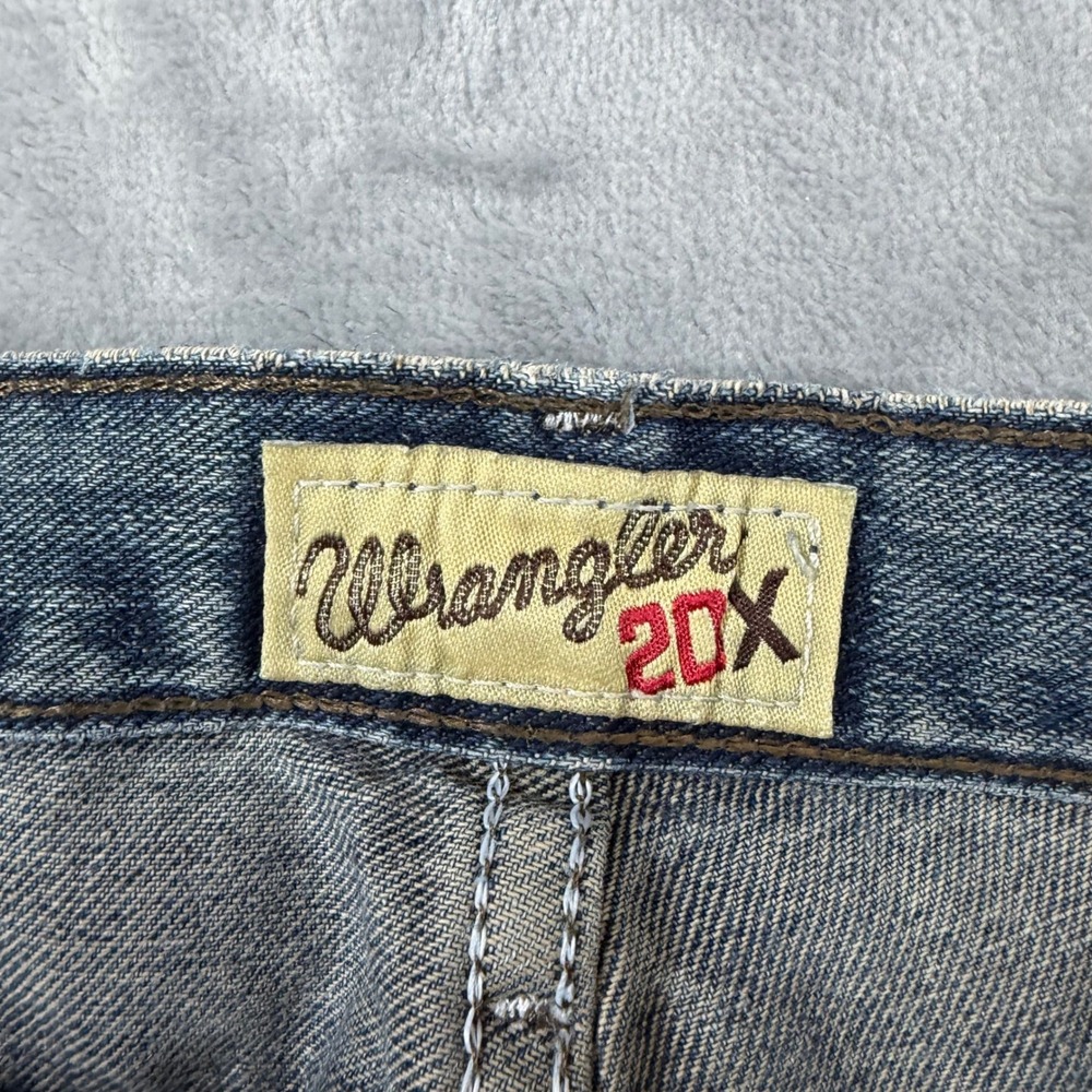 Wrangler 20X Starched Rigid Jeans Men's 34x30 Blue Denim Pants Western Cowboy - Picture 3 of 6